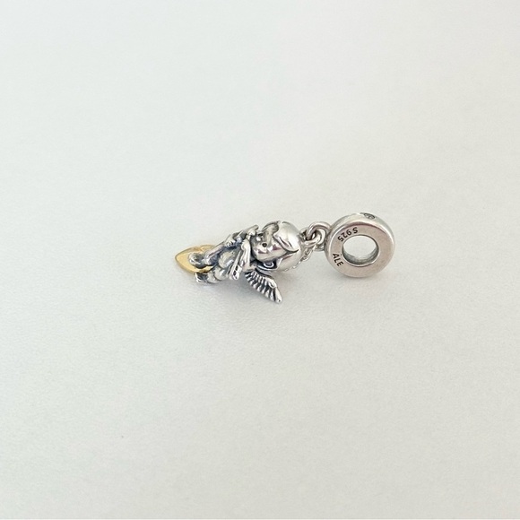 Pandora Shine Cupid And You Two Tone Angel Cherub Dangle Bead Charm - Picture 6 of 7